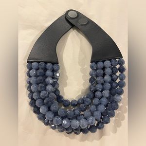 Beautiful dark blue Bella necklace by Fairchild Baldwin. Never worn.